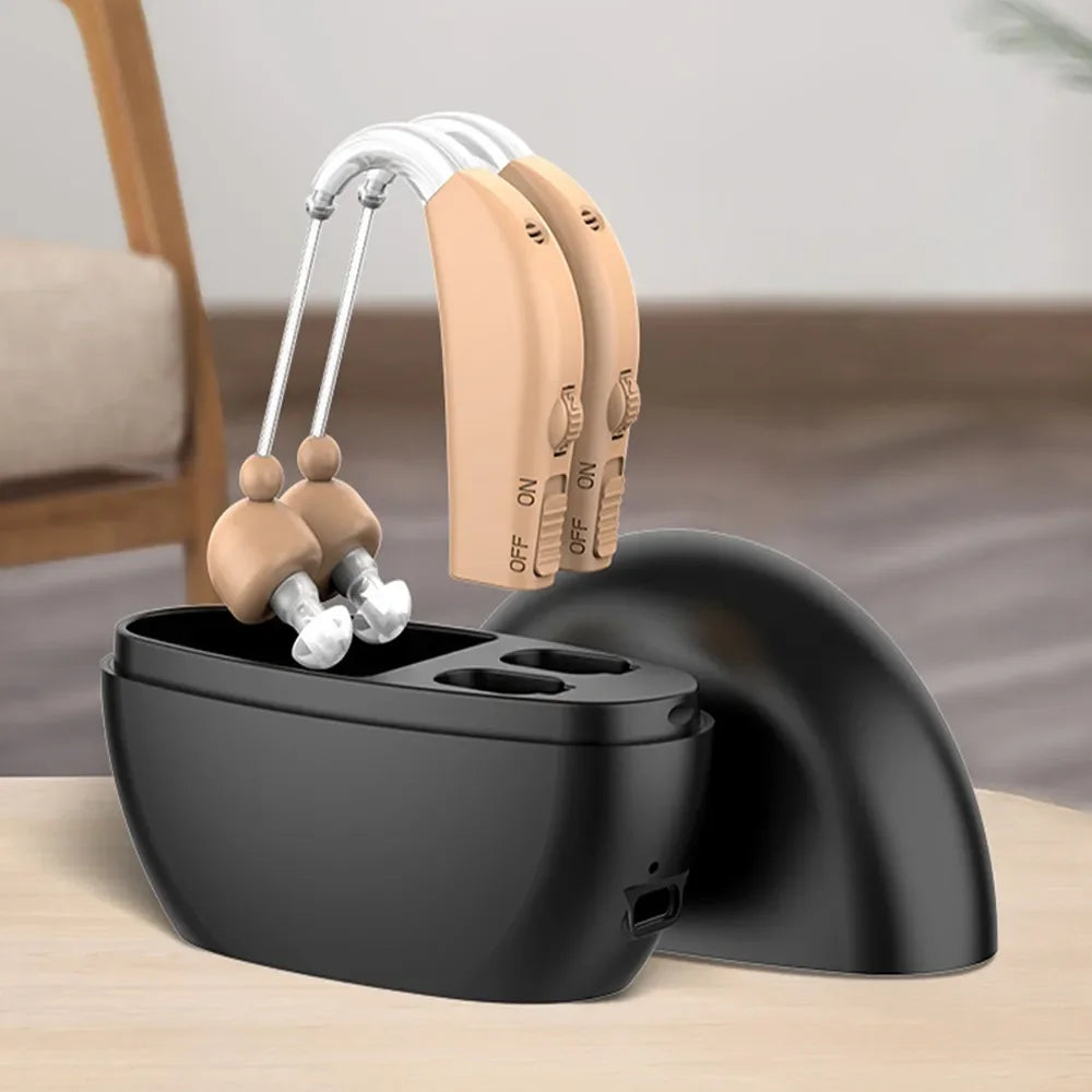 Portable Rechargeable Hearing Aid Sound Amplifier Magnetic Rechargeable Elderly Ear Hearing Aid for the Deaf