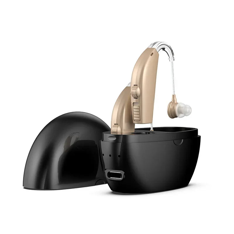 Portable Rechargeable Hearing Aid Sound Amplifier Magnetic Rechargeable Elderly Ear Hearing Aid for the Deaf